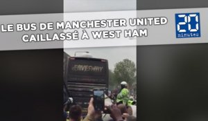 Le bus de Manchester United salement caillassé par les supporters de West Ham