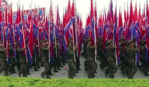 Corée du Nord: parades de masse en l'honneur de Kim Jong-Un