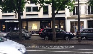 Nouveau braquage à la boutique Chanel avenue Montaigne à Paris - Quatre hommes armés d'un fusil à pompe et de haches