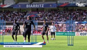 Les Bleus à l'entraînement à Aguiléra