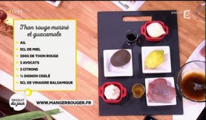 Recette : thon rouge mariné et guacamole