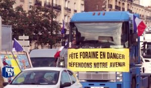 Paris: opération escargot pour forains en colère