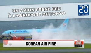 Un avion prend feu à l'aéroport de Tokyo