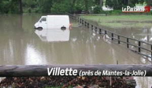 Inondations en Ile-de-France : routes, champs et habitations sous l'eau