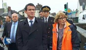 Manuel Valls à Nemours auprès des sinistrés des inondations