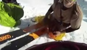 Skier survives unbelievable fall