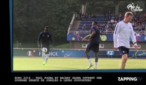 Euro 2016 : Paul Pogba et Bacary Sagna offrent une superbe séance de jongles aux supporters (vidéo)