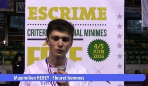 Interview Maximilien Hebey, vainqueur fleuret homme #fdjescrime 2016