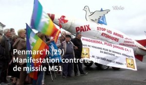 Penmarc'h (29). Manifestation contre le tir de missile M51