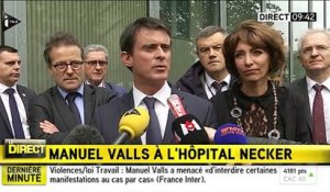 "J'ai tenu à venir marquer la solidarité du Gouvernement vis-à-vis des équipes de l'hôpital Necker qui ont subi une agression intolérable"