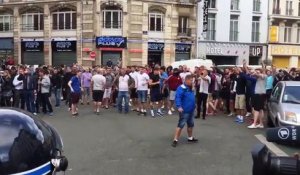 Clashs entre Hooligans Russes et Anglais à Lille - Euro 2016