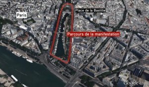 Paris: le parcours de la manifestation du 23 juin a été hermétisé - Le 23/06/2016 à 06h45