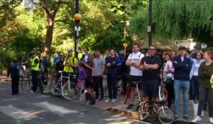 Des manifestants anti-Brexit devant le domicile de Boris Johnson