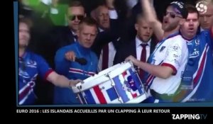 Euro 2016 : L’impressionnant clapping des Islandais pour le retour de l’équipe nationale au pays (Vidéo)