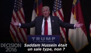 Trump : "Ce qu'a fait de bien Saddam Hussein ? Il tuait des terroristes"