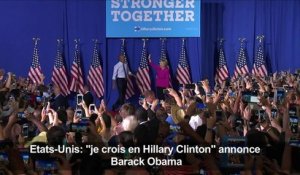 Obama: "Je crois en Hillary Clinton"