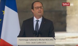 Hollande : « Jamais Michel Rocard n’a joué contre sa famille politique »