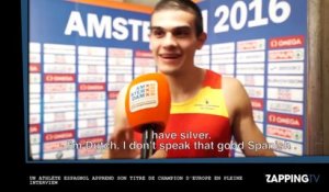 Un athlète espagnol apprend son titre de champion d’Europe du 200m en pleine interview