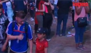 Euro 2016: un enfant portugais réconforte un supporter français