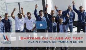 Baptême du Class AC Test à Lorient par Alain Prost