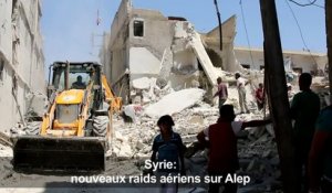 Syrie: nouveaux raids aériens sur Alep