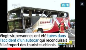 Un accident de bus fait 26 morts à Taïwan