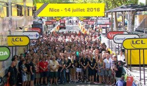 TdF 2016 - La minute de silence avant la 16e étape