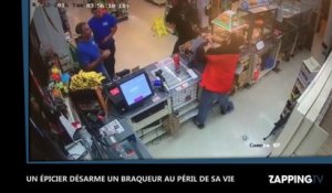 Un caissier désarme un braqueur au péril de sa vie (Vidéo)