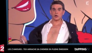 Les Z'amours : Tex enflamme le plateau en arrachant sa chemise (Vidéo)