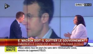 Emmanuelle Cosse gênée quand on lui parle de Macron