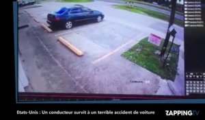Etats-Unis : Un conducteur survit miraculeusement à un terrible accident de voiture (Vidéo)
