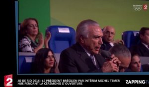 JO de Rio 2016 : Le président brésilien par intérim Michel Temer hué pendant la cérémonie d’ouverture