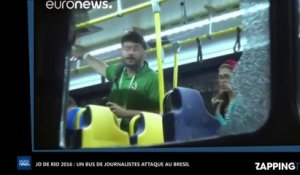 JO de Rio 2016 : Un bus de journalistes attaqué, les images chocs (Vidéo)