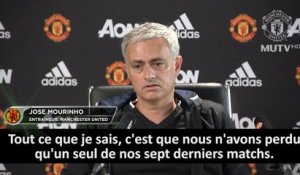 10e j. - Mourinho : "Notre récente série de résultats n'est pas mauvaise"