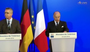 Conférence de presse conjointe de Bernard Cazeneuve et de Thomas de Maizière du mardi 23 août 2016