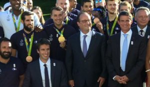 JO 2016: les médaillés français reçus par François Hollande