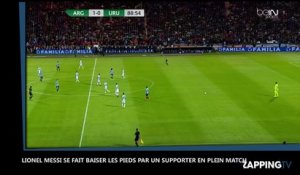 Lionel Messi se fait baiser les pieds en plein match ! (Vidéo)