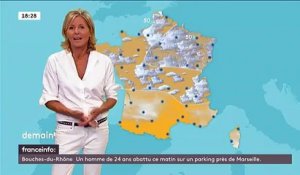 Bulletin météo présenté par Claire Chazal sur France Info