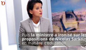 Agacée, Najat Vallaud-Belkacem ironise sur Nicolas Sarkozy