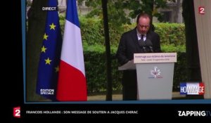 Jacques Chirac, hospitalisé : François Hollande lui adresse un message de soutien (Vidéo)