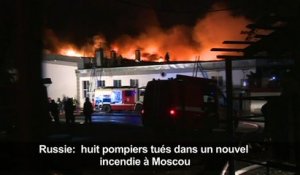 Huit pompiers tués dans un nouvel incendie à Moscou