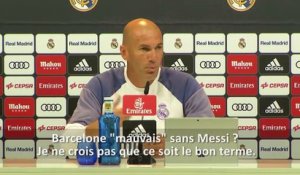 Real Madrid - Zidane : "Messi reste Messi"