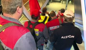 Les Alstom-Belfort partent en TGV manifester à Paris