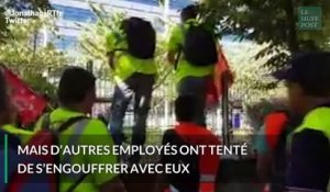 Des employés de l'usine Belfort forcent l'entrée du siège d'Alstom