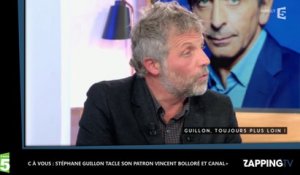 C à Vous : Stéphane Guillon tacle son patron Vincent Bolloré et Canal+
