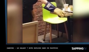 Samsung : Le Galaxy 7 note explose dans un fastfood (Vidéo)