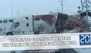 Violente collision entre un train et un camion aux États-Unis