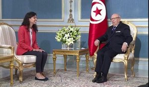 Nourane Houas accueilli par le president Béji Caïd Essebsi