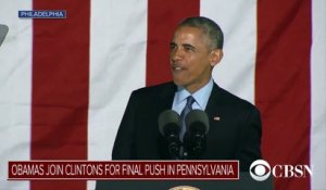 Barack Obama souhaite voir les électeurs "rejeter la peur et choisir l'espoir" en votant pour Hillary Clinton