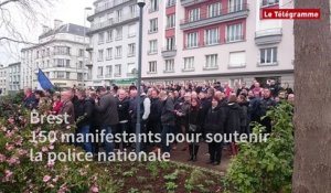 Brest. 150 manifestants pour soutenir la police nationale